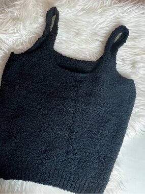 SKIMS Charcoal Teddy Textured Tank